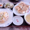 漢謝園の焼き餃子定食1